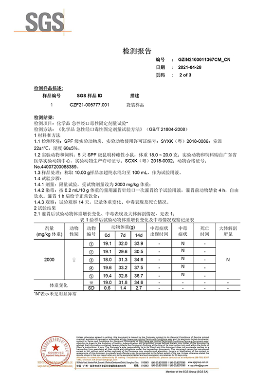 SGS報(bào)告